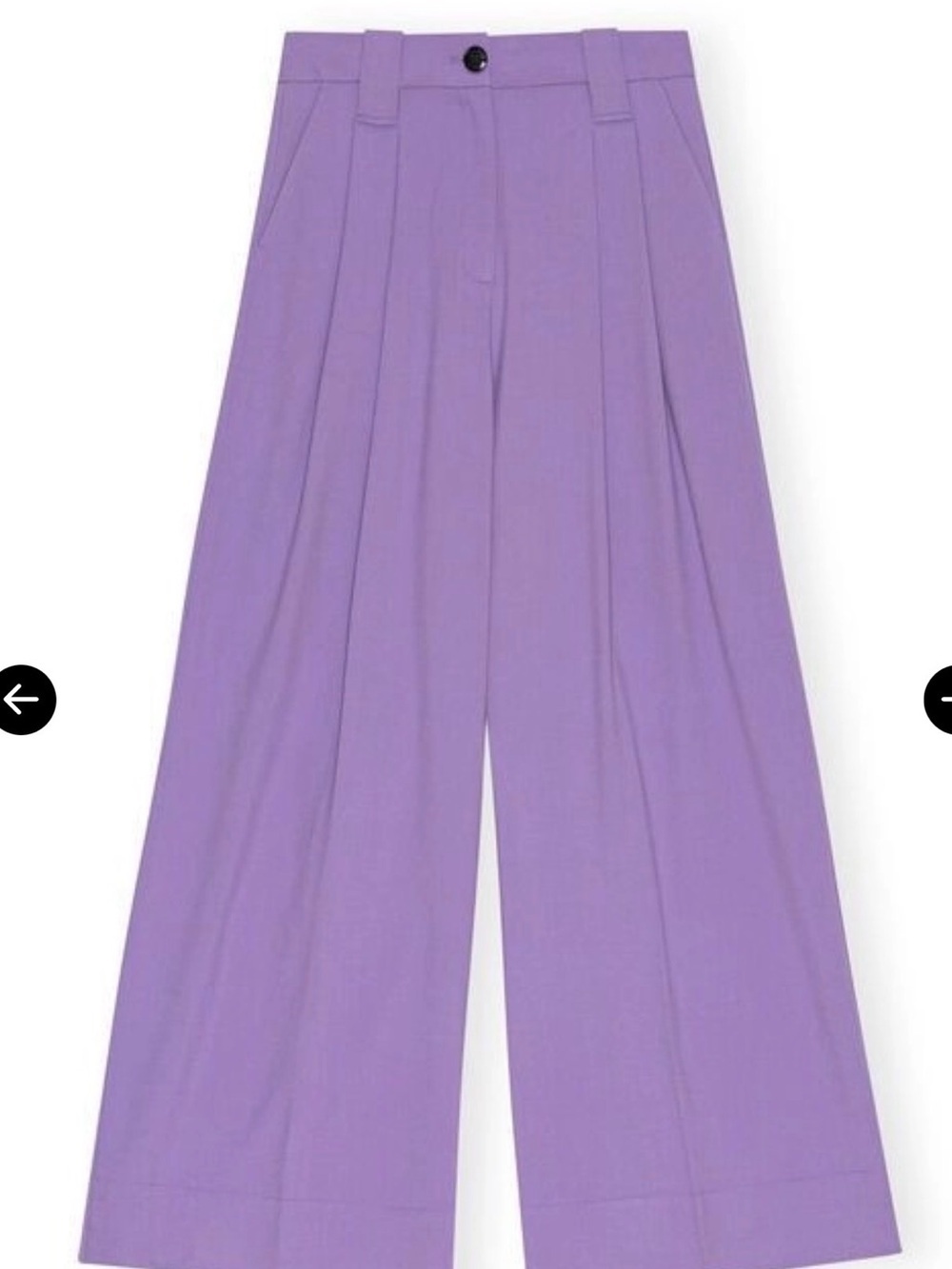 GANNI Trouser Lavender Wide Leg  High Waist Women's  size 2 or 34